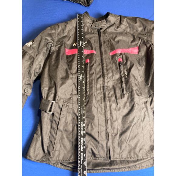 NEW HWK Motor Sports Motorcycle Jacket Coat Womens XXL Armor Elbow Back Pads - Picture 3 of 16